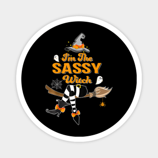 I'm He Sassy Witch Costume Halloween Matching Group Magnet